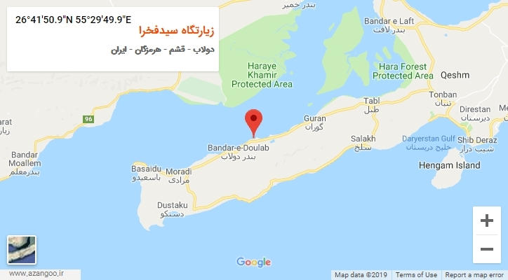 روستای زیارتگاه سیدفخرا بر روی نقشه