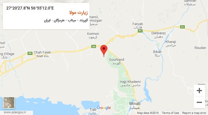 روستای زیارت مولا بر روی نقشه