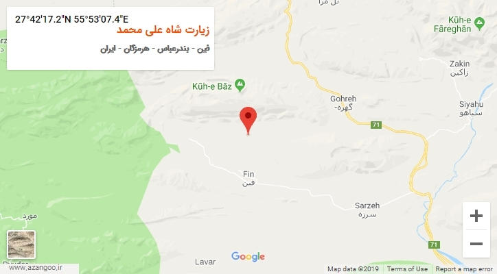 روستای زیارت شاه علی محمد بر روی نقشه