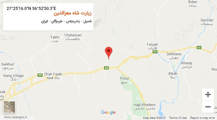 روستای زیارت شاه معزالذین بر روی نقشه