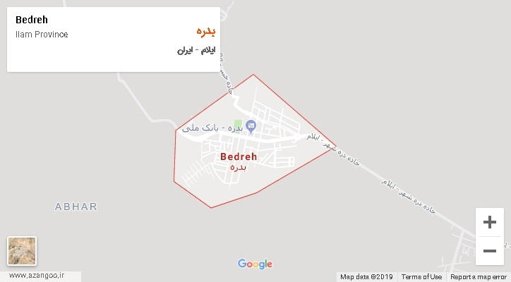 شهرستان بدره بر روی نقشه