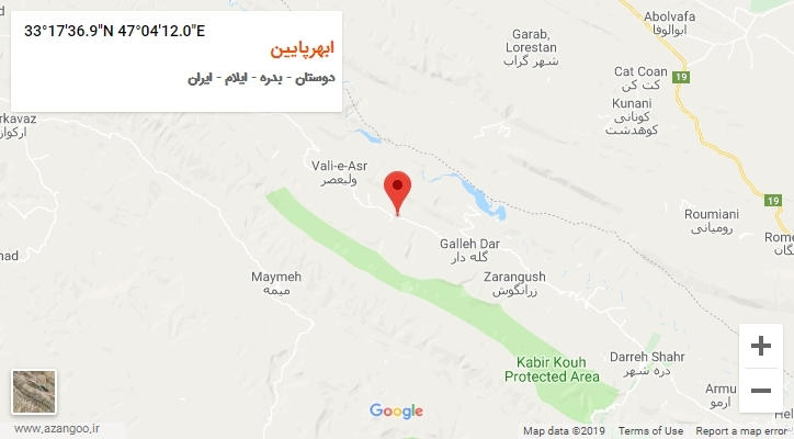 روستای ابهرپایین بر روی نقشه
