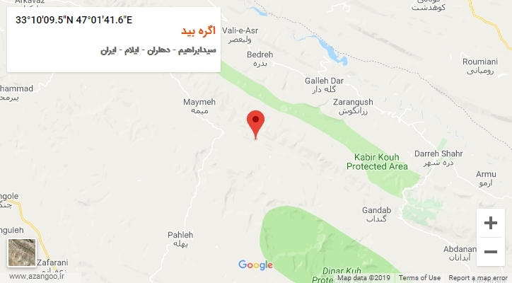 روستای اگره بید بر روی نقشه