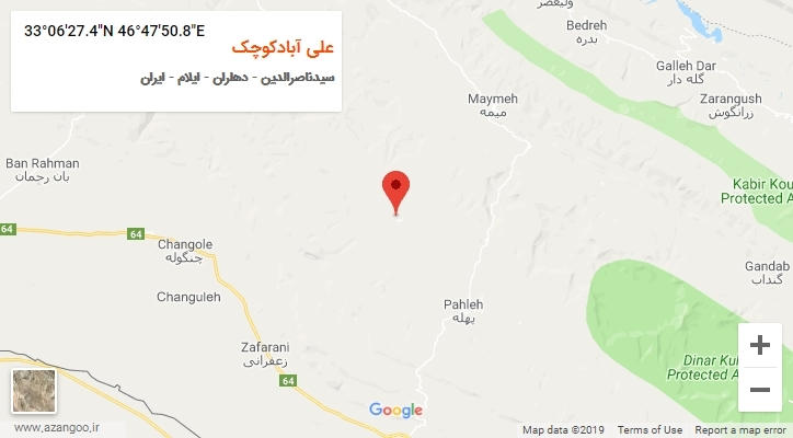 روستای علی آبادکوچک بر روی نقشه