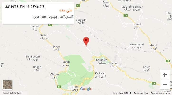 روستای علی مدد بر روی نقشه