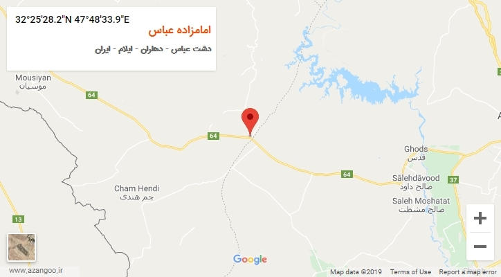 روستای امامزاده عباس بر روی نقشه