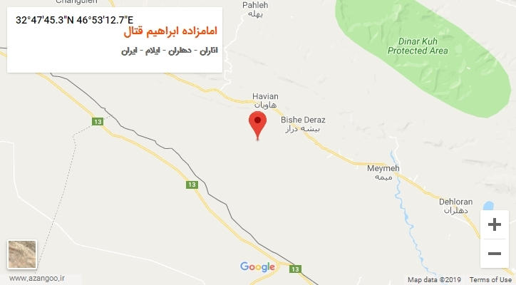 روستای امامزاده ابراهیم قتال بر روی نقشه