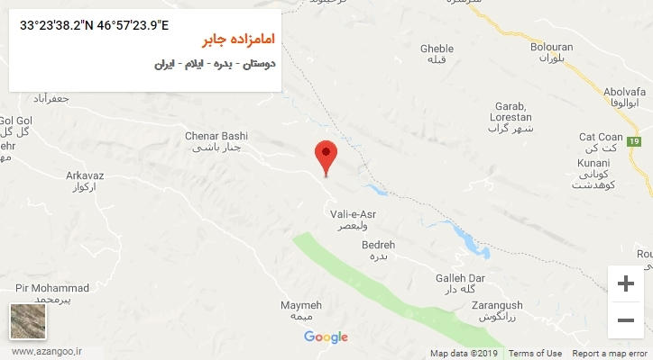 روستای امامزاده جابر بر روی نقشه