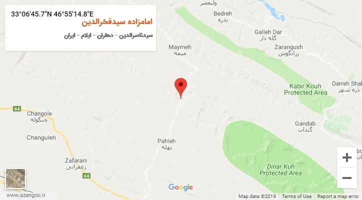 روستای امامزاده سیدفخرالدین بر روی نقشه