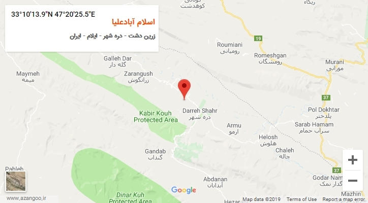 روستای اسلام آبادعلیا بر روی نقشه