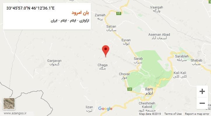 روستای بان امرود بر روی نقشه