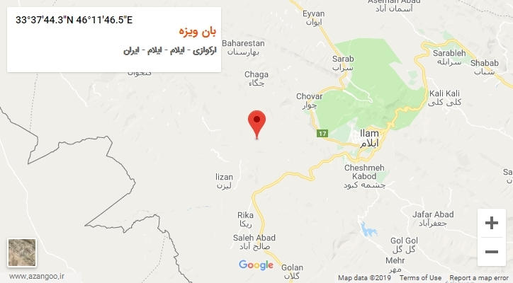 روستای بان ویزه بر روی نقشه