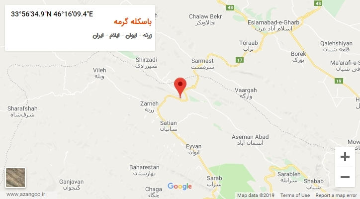 روستای باسکله گرمه بر روی نقشه