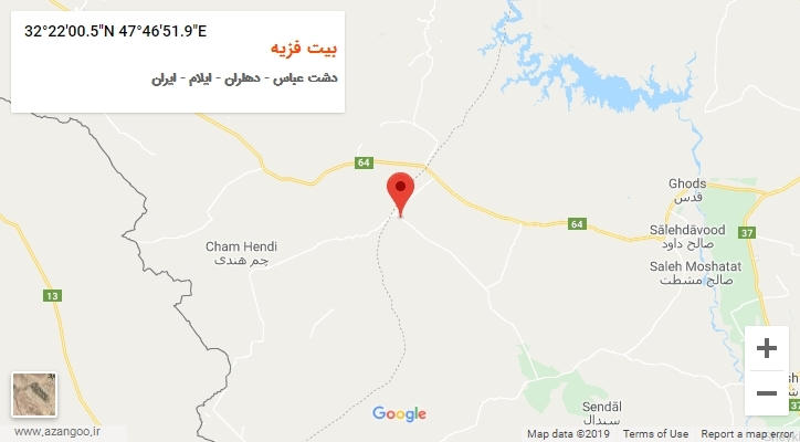 روستای بیت فزیه بر روی نقشه