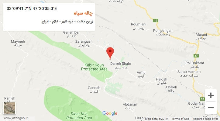 روستای چاله سیاه بر روی نقشه