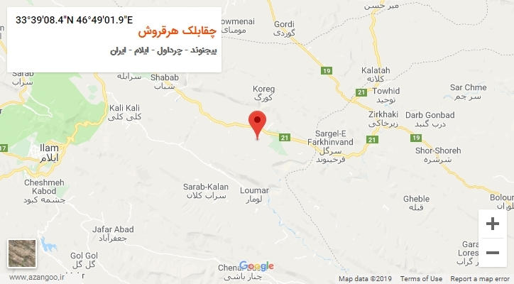روستای چقابلک هرقروش بر روی نقشه