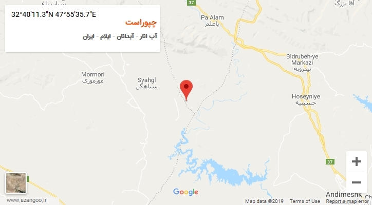روستای چپوراست بر روی نقشه