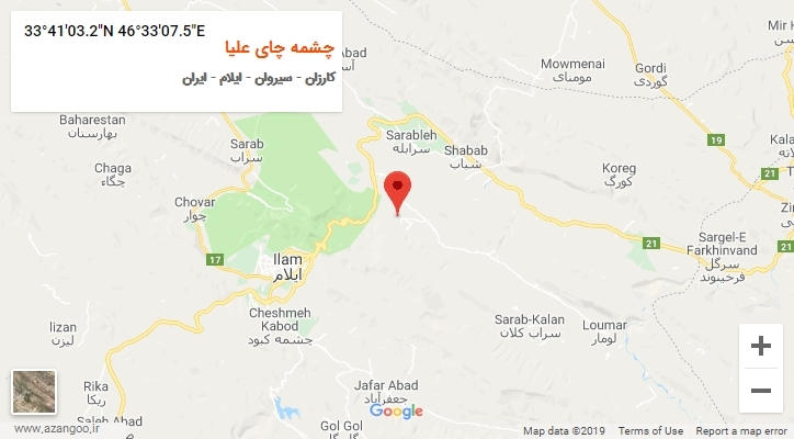 روستای چشمه چای علیا بر روی نقشه