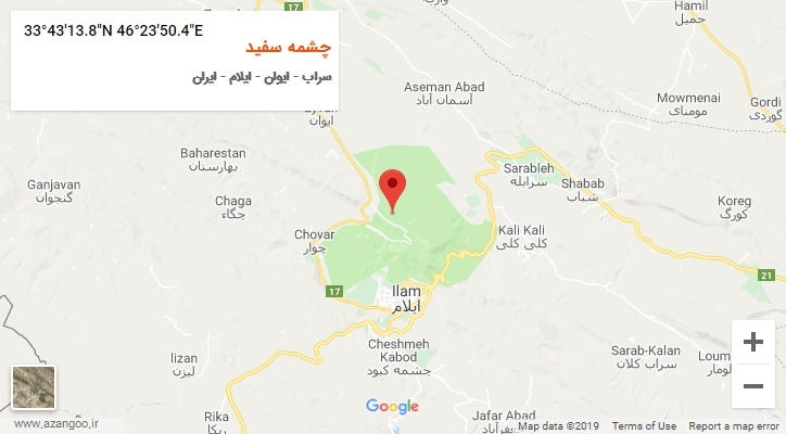 روستای چشمه سفید بر روی نقشه