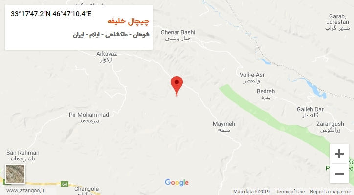 روستای چیچال خلیفه بر روی نقشه
