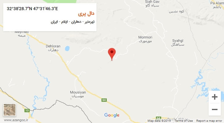 روستای دال پری بر روی نقشه