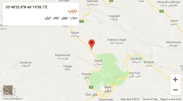 روستای داراب بر روی نقشه