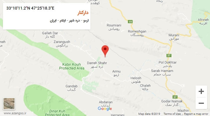 روستای دارکنار بر روی نقشه