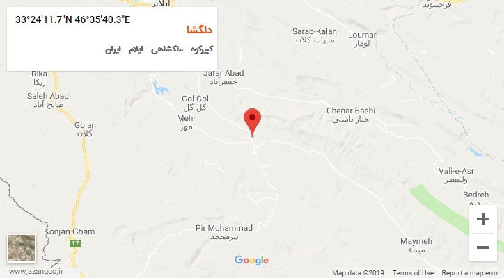 روستای دلگشا بر روی نقشه