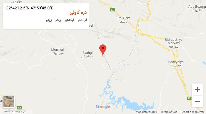 روستای دره کاولی بر روی نقشه