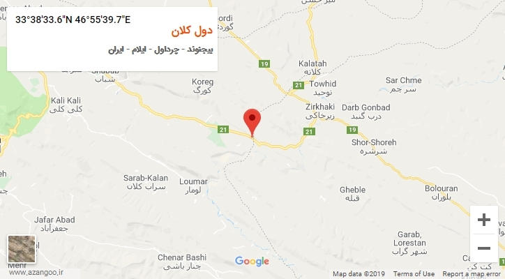 روستای دول کلان بر روی نقشه
