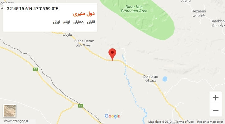 روستای دول منیری بر روی نقشه