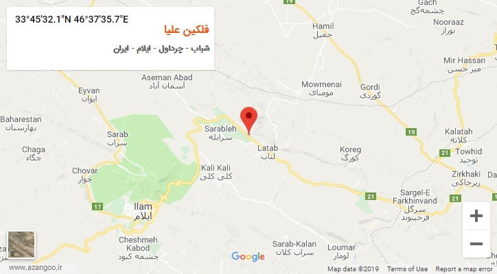 روستای فلکین علیا بر روی نقشه