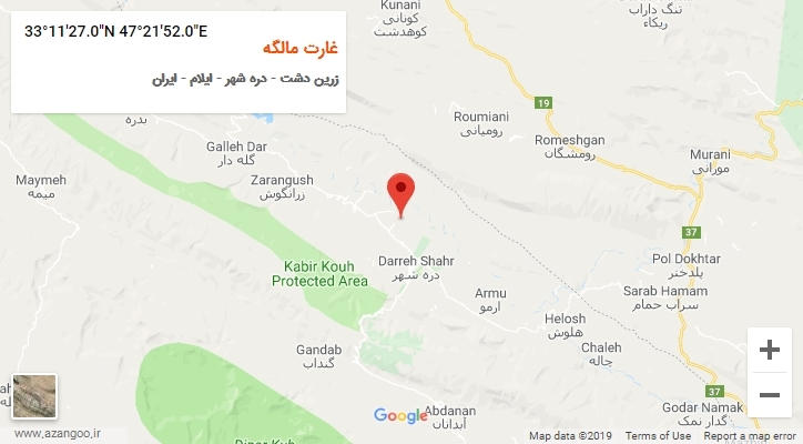 روستای غارت مالگه بر روی نقشه