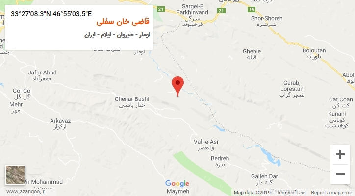 روستای قاضی خان سفلی بر روی نقشه