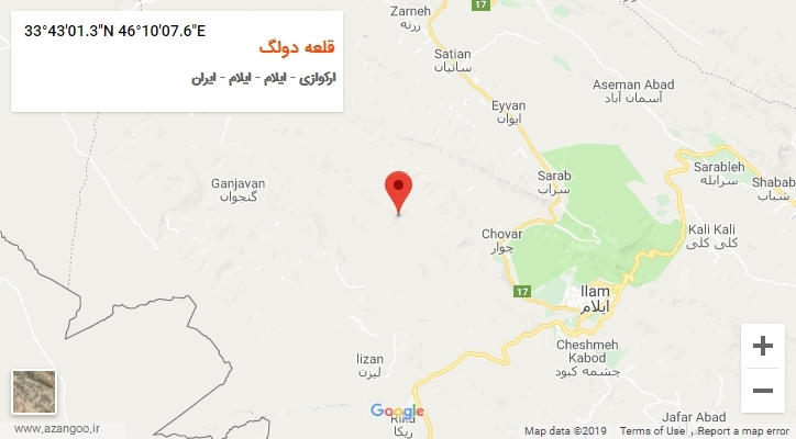 روستای قلعه دولگ بر روی نقشه