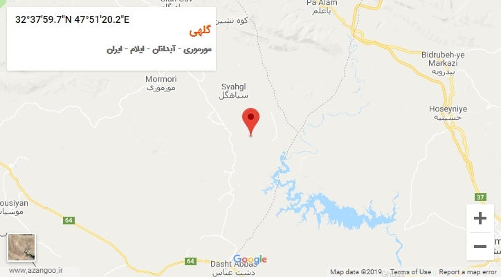 روستای گلهی بر روی نقشه