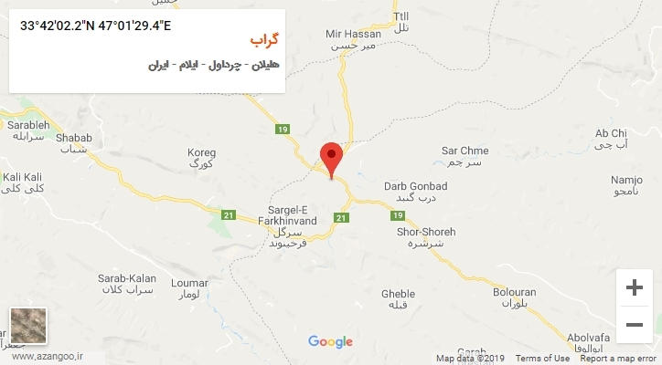 روستای گراب بر روی نقشه