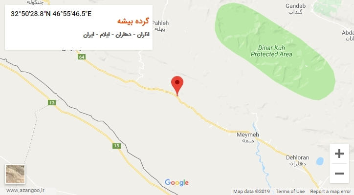 روستای گرده بیشه بر روی نقشه