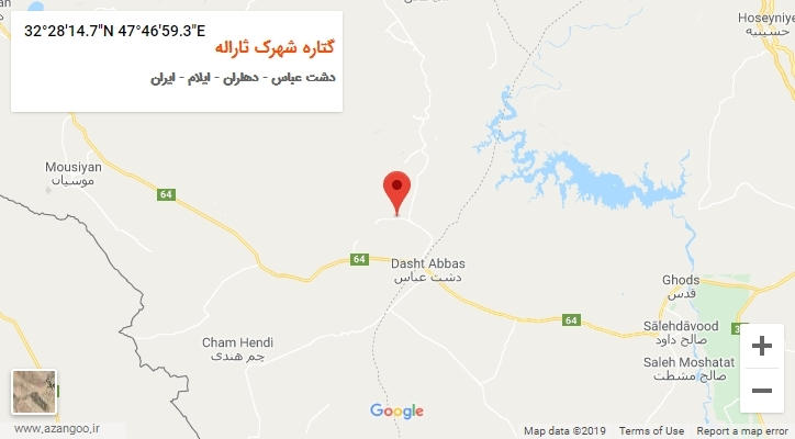 روستای گتاره شهرک ثاراله بر روی نقشه