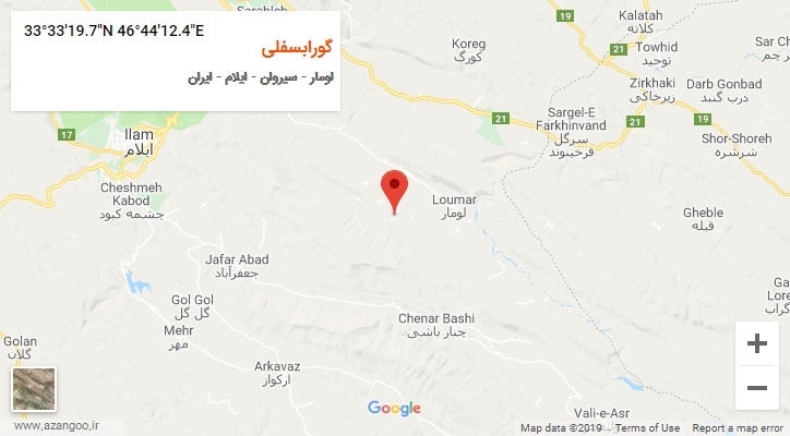 روستای گورابسفلی بر روی نقشه