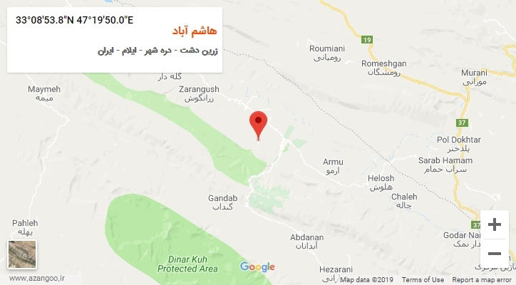 روستای هاشم آباد بر روی نقشه
