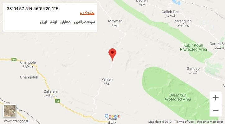 روستای هفتکده بر روی نقشه