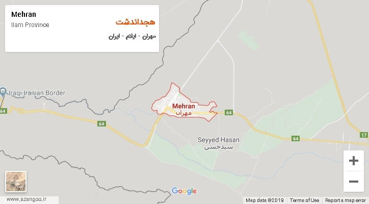 دهستان هجداندشت بر روی نقشه