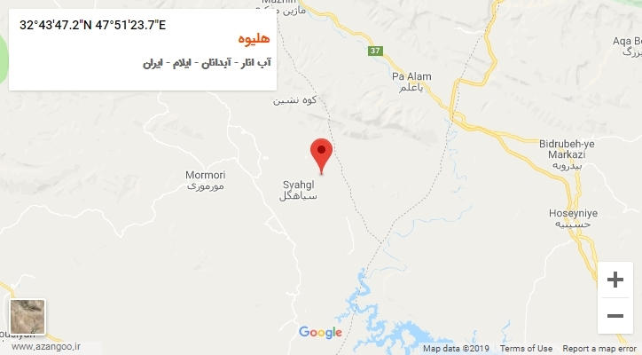 روستای هلیوه بر روی نقشه