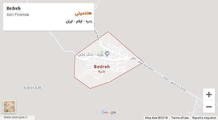دهستان هندمینی بر روی نقشه