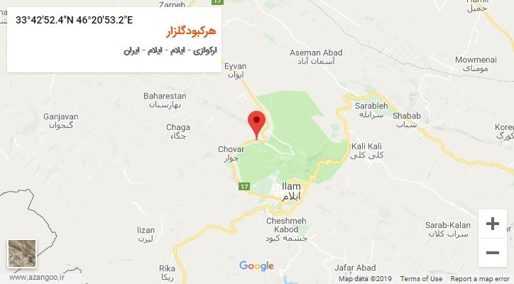 روستای هرکبودگلزار بر روی نقشه