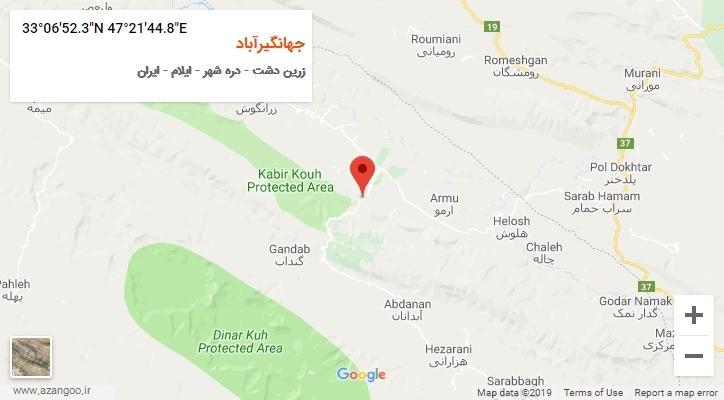 روستای جهانگیرآباد بر روی نقشه