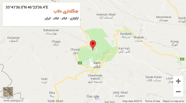 روستای جنگلداری دلاب بر روی نقشه