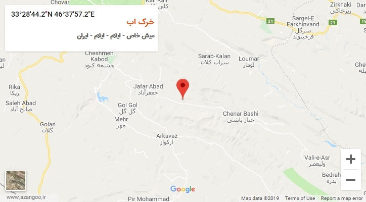 روستای خرک اب بر روی نقشه