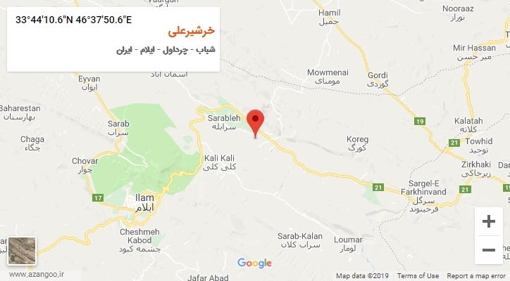 روستای خرشیرعلی بر روی نقشه